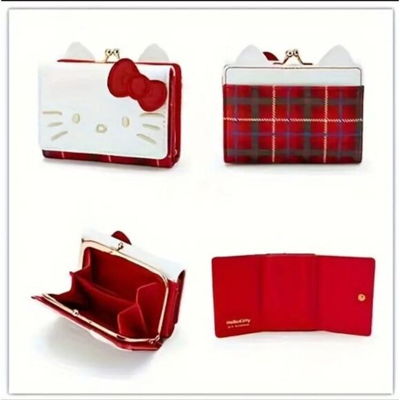 Red & White Plaid Hello Kitty Wallet - Picture 5 of 6